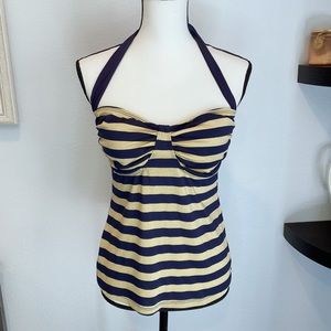 Tommy Hilfiger Blue and Gold Stripped Bathing Suit